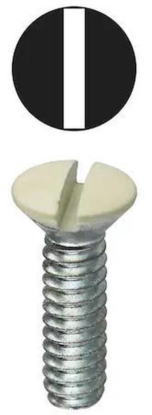 DOTTIE 414IV #6-32 x 1/2 in Slotted Oval Machine Screw, Zinc Plated Carbon