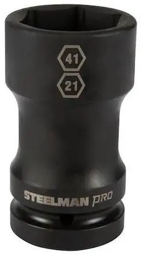 STEELMAN 79324 1" Drive Budd Wheel 41mm 6-Point Hex and 21mm 4-Point Square