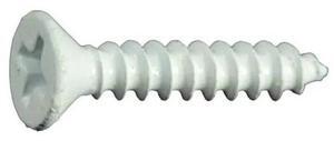 MIDWEST FASTENER 35964 Sheet Metal Screw, #6 x 1 in, White Steel Pan Head