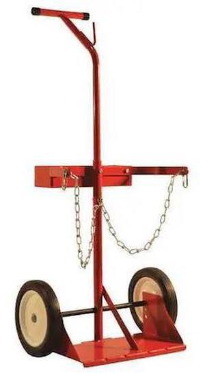 MILWAUKEE HAND TRUCKS DC40143 Steel Dual Cylinder Cart,with Tray