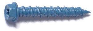 TORQUEMASTER 54267 Masonry Screw, 1/4" Dia., Hex, 1 3/4 in L, Steel Blue