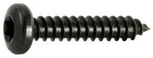 MIDWEST FASTENER 36895 Sheet Metal Screw, #10 x 1 in, Black Steel Pan Head Torx