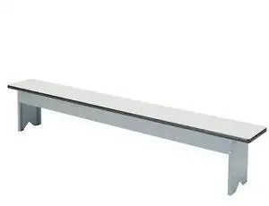 GLOBAL INDUSTRIAL 702908 Free Standing Locker Bench Plastic Laminate Top