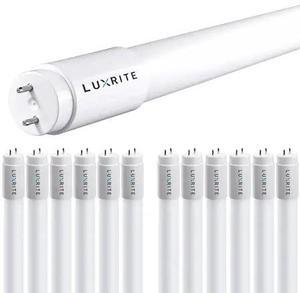 LUXRITE LR34190-12PK T8 LED Tube Light Bulbs 13W (32W Equivalent) 1800LM 6500K