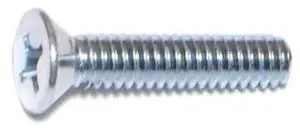 MIDWEST FASTENER 07308 1/4"-20 x 1-1/4 in Phillips Flat Machine Screw, Zinc