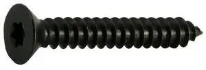 MIDWEST FASTENER 36933 Sheet Metal Screw, #10 x 1-1/4 in, Black Steel Flat Head