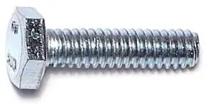 MIDWEST FASTENER 00980 1/4"-20 Hex Head Tap Bolt, Zinc Plated Steel, 1 in L,