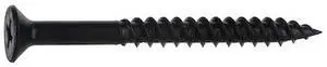MIDWEST FASTENER 02648 Wood Screw, #10, 2 in, Black Phosphate Steel Flat Head