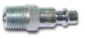 MIDWEST FASTENER 66543 1/4IP Zinc Plated Steel Male Air Hose Connectors 4PK