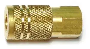 MIDWEST FASTENER 66521 1/4IP Brass Female Air Hose Couplers 4PK