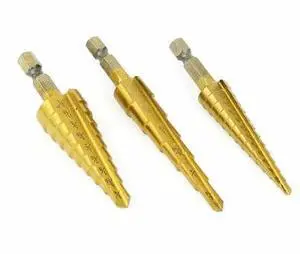 BIG HORN 19249 High Speed Steel Step Drill Bit Titanium Nitride Coated