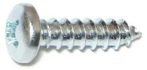 MIDWEST FASTENER 03264 Sheet Metal Screw, #14 x 1 in, Zinc Plated Steel Pan