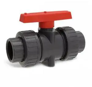 HAYWARD FLOW CONTROL TBB1012CPFG Ball Valve, True Union, 1-1/4", PVC/FPM, S/T