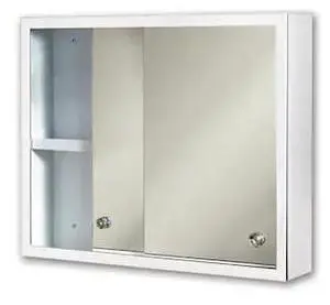 KETCHAM SD-2420 24" x 20" Surface Mounted Polished Edge Sliding Door Medicine