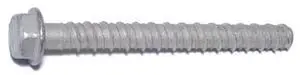 RED HEAD 08869 Tapcon Concrete Screw, 1/2" Dia., Hex, 5 in L, Steel Zinc