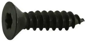 MIDWEST FASTENER 36931 Sheet Metal Screw, #10 x 3/4 in, Black Steel Flat Head