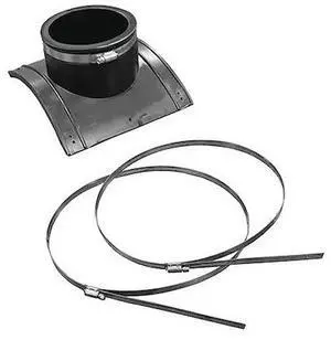 JONES STEPHENS S26001 PVC Flexible PVC Saddle Fitting,T-Pattern, 4" Pipe Size