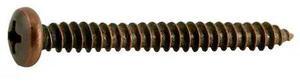 MIDWEST FASTENER 35952 Sheet Metal Screw, #8 x 1-1/2 in, Bronze Steel Pan Head