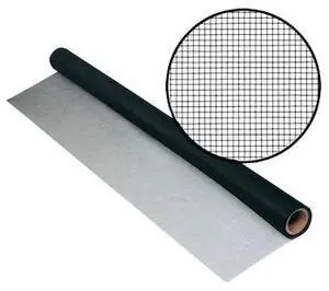 PHIFER 3040344 Polyester Improved Visibility Insect Screening, 60 x 25', Black,