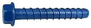TORQUEMASTER 53259 Masonry Screw, 3/4" Dia., Hex, 5 1/2 in L, Steel Blue