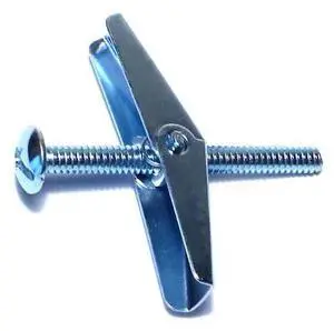 MIDWEST FASTENER 07619 Toggle Bolt, 2" L, Steel, 50 PK