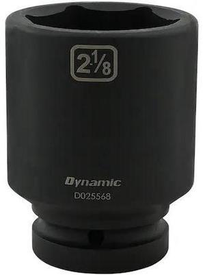 DYNAMIC D025568 1" Drive Deep Socket, Black Phosphate, Tools 2-1/8" X 1" Drive,