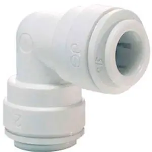 JOHN GUEST PP0312W Union Elbow, 3/8'' Tube Size, White, 10 PK