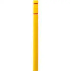 GLOBAL INDUSTRIAL 708407YR Bollard Post Sleeve, 4 D x 64 H, Yellow With Red