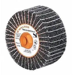 WALTER SURFACE TECHNOLOGIES 07K422 Finishing Flap Drum,4-1/2x2x5/8"-11 80GR