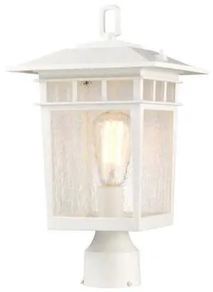NUVO 60/5951 Cove Neck Outdoor Large Post Lantern 1 Light White Finish