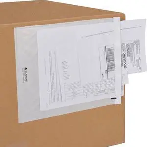 GLOBAL INDUSTRIAL 354713 Packing List Envelopes, 12L x 9-1/2W, Clear, 500PK
