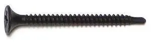 MIDWEST FASTENER 08003 Self-Drilling Screw, #6 x 1-5/8 in, Black Phosphate