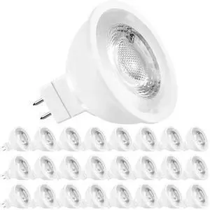 LUXRITE LR21406-24PK MR16 LED Light Bulbs 6.5W (50W Equivalent) 500LM 4000K