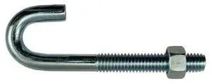 MIDWEST FASTENER 52297 3/8"-16 x 3-3/4" Zinc Plated Steel Coarse Thread J-Bolt