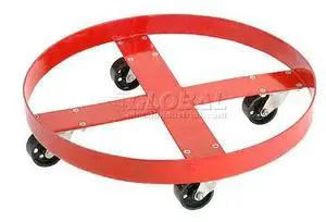 GLOBAL INDUSTRIAL 233886 Steel Drum Dolly for 30 Gallon Drum, Rubber Wheels 600