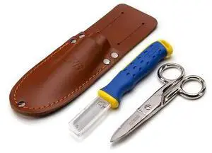 ESTWING 42467 Serrated Blade Cable Splicing Scissors and Sheepsfoot Knife Combo