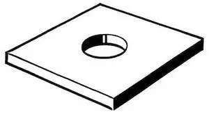MIDWEST FASTENER 54915 Square Washer, Fits Bolt Size 3/4 in ,Steel Galvanized