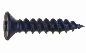 MIDWEST FASTENER 02644 Wood Screw, #10, 1 in, Black Phosphate Steel Flat Head