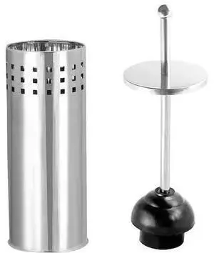 BLUE DONUTS BD3468665 Toilet Plunger with Holder for Bathroom, Multi Drain
