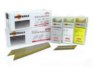 SPOTNAILS 1510APG Collated Finishing Nail, 1-1/4 in L, 15 ga, Galvanized