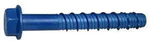 TORQUEMASTER 53251 Masonry Screw, 1/2" Dia., Hex, 4" L, Steel Blue Ruspert, 25