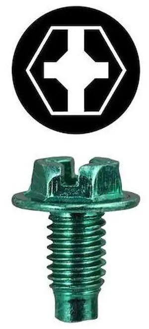 DOTTIE 1032GTP L.H. Dottie No 10-32 x 3/8'' Hex Head Phillips Ground Screw w/