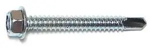 MIDWEST FASTENER 03299 Self-Drilling Screw, #14 x 2 in, Zinc Plated Steel