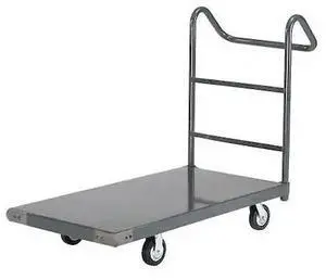 GLOBAL INDUSTRIAL 952116E Platform Truck w/Steel Deck, 5 Rubber Casters with