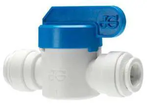 JOHN GUEST PPSV041212W Valve, 3/8'' Tube Size, White, 10 PK