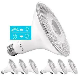 LUXRITE LR31631-6PK PAR38 LED Dusk to Dawn Light Bulbs 15W (90W Equivalent)