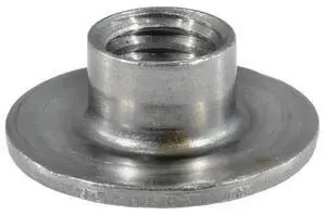 MIDWEST FASTENER 931371 Round Weld Nut, 1/2"-13, Steel, 3/8" Lg, 4 PK