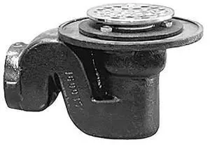 JONES STEPHENS J60061 Round Combination Drain Trap, Cast iron, Brass, 2", IPS