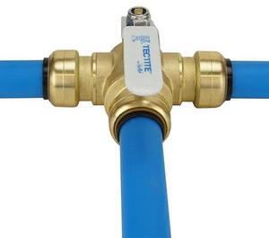 APOLLO FSBBV334 3/4 in. Brass Push-To-Connect 3-Way Ball Valve