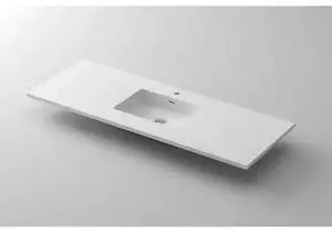 LAVIVA 313SQ1HSS-60C-MW VIVA Stone 60" Single Sink Matte White, Solid Surface